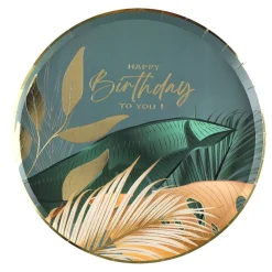 Santex Paptallerkener Birthday Jungle Vert - Borddækning