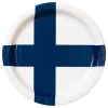 Design House 95 AB Paptallerkener Finland - Flag|Borddækning