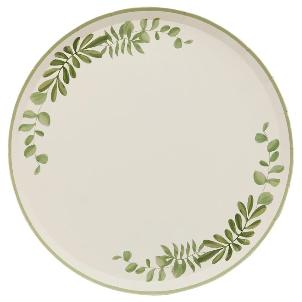 CG Global Products Ltd Paptallerkener Grønne Blade Botanic - Borddækning