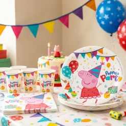 Santex Paptallerkener Gurli Gris™ Peppa’s Party - Borddækning