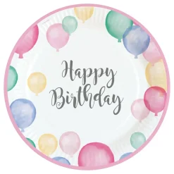 New Reithmüller Europe GmbH Paptallerkener Happy Birthday Pastel Mix