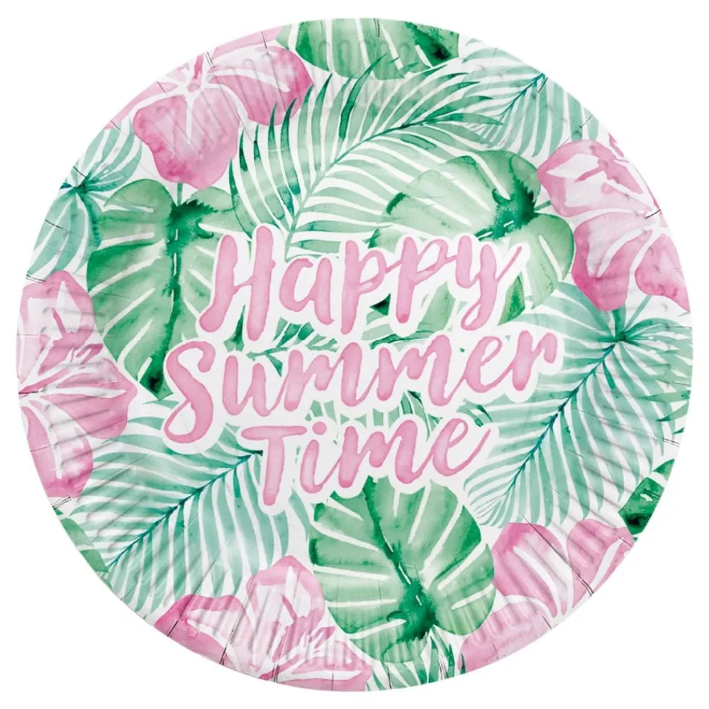 Globos Europe B.V. Paptallerkener Happy Summer Time - Borddækning