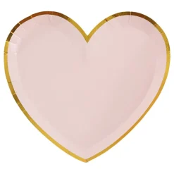 Hot Santex Paptallerkener Hjerteformede Lyserød/Guld