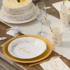 Santex Paptallerkener Just Married - Borddækning