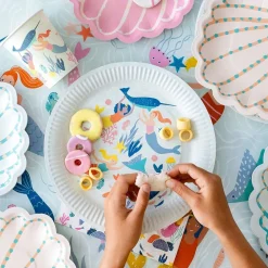 Talking Tables Ltd Paptallerkener Mermaid Waves - Borddækning