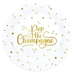 Globos Europe B.V. Paptallerkener Pop the Champagne - Borddækning