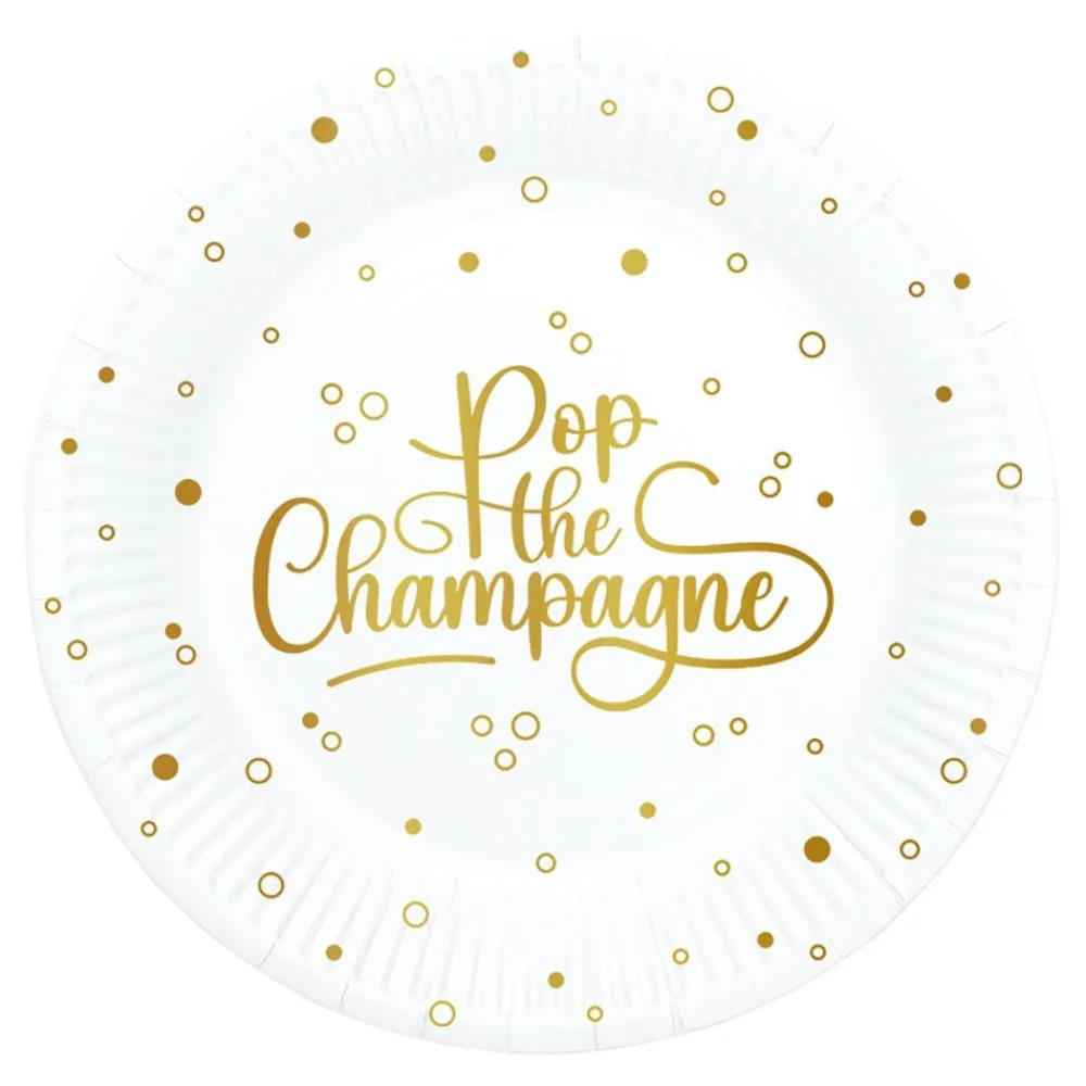 Globos Europe B.V. Paptallerkener Pop the Champagne - Borddækning