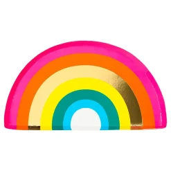 Talking Tables Ltd Paptallerkener Rainbow Brights - Borddækning