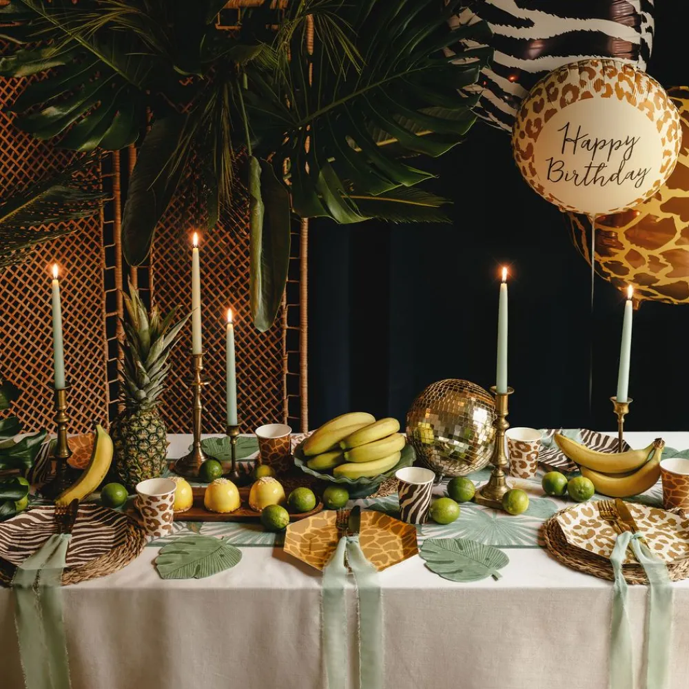 PartyDeco sp. z o.o. Paptallerkener Safari Dyremønster - Borddækning