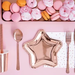 PartyDeco sp. z o.o. Paptallerkener Stjerne Roséguld Metallic - Borddækning
