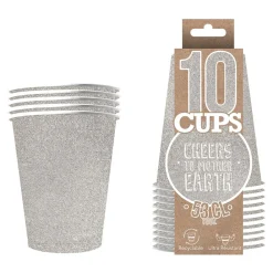 Original Cup SAS Party Cups Glitter Sølv - Kostumetema|Borddækning