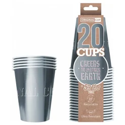 Original Cup SAS Party Cups Papkrus Sølv Metallic - Spil & Leg|Oppyntning