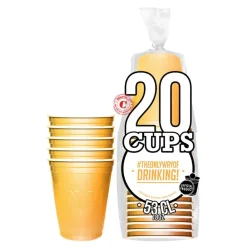 Original Cup SAS Party Cups Plast Guld - Spil & Leg|Borddækning
