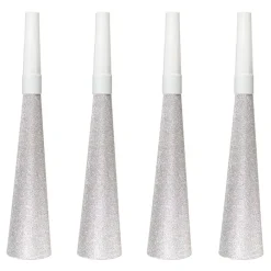 Clearance Folat B.V. Partyhorn Sølv Glitter