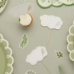 CG Global Products Ltd Partypicks Grønne Blade Botanic - Oppyntning|Bagning