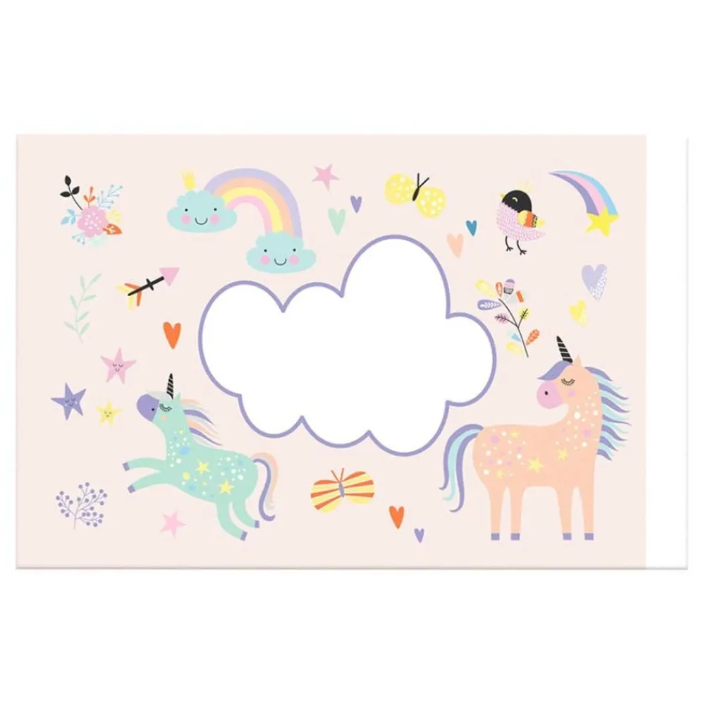 Folat B.V. Personlige Stickers til Sæbebobler Unicorns & Rainbows - Festtilbehør|Hobby & Fritid