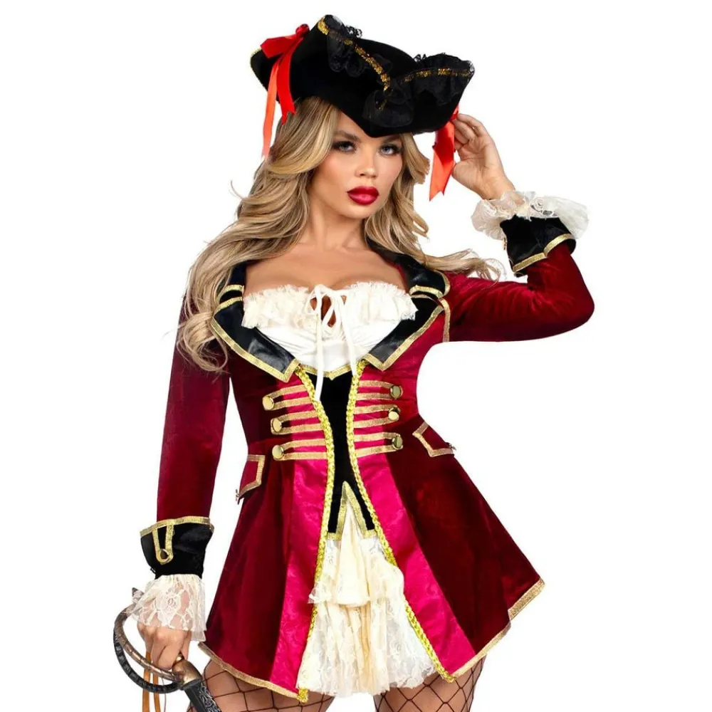 Online Leg Avenue Europe Pirat Kaptajn Kjole Deluxe Kostume