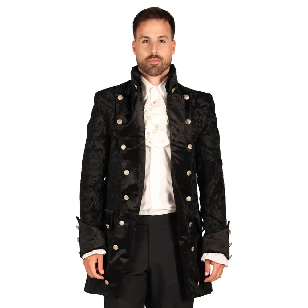 Outlet Thetru B.V. Pirat Kåbe Brocade Herre Sort Deluxe