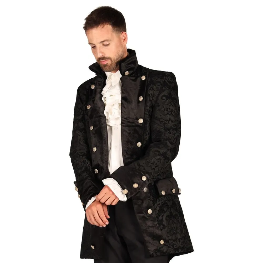 Outlet Thetru B.V. Pirat Kåbe Brocade Herre Sort Deluxe