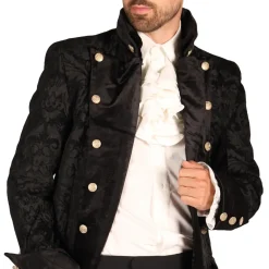 Outlet Thetru B.V. Pirat Kåbe Brocade Herre Sort Deluxe