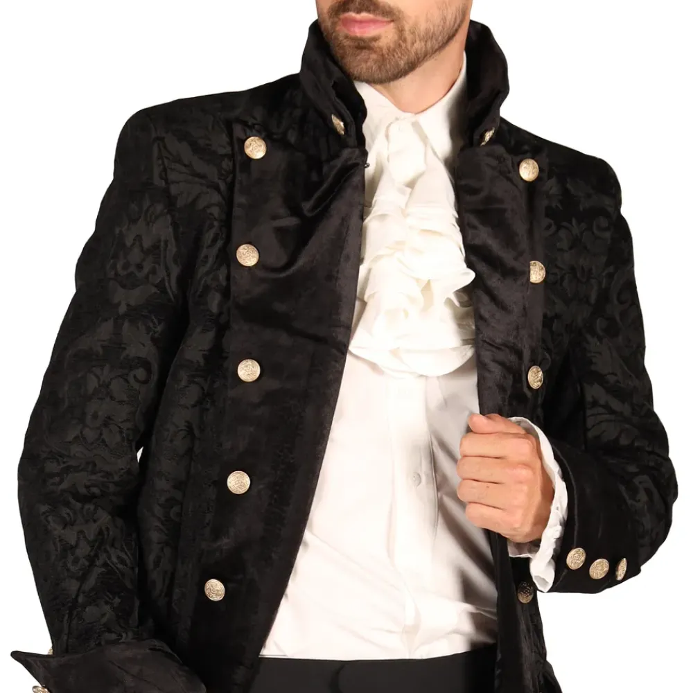 Outlet Thetru B.V. Pirat Kåbe Brocade Herre Sort Deluxe