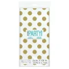 Unique UK Inc t/as Unique Party Plastdug Guld/Hvid Prikket - Borddækning