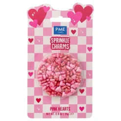 PME CAKE ES S.L. PME Lyserøde Hjerte Sprinkle Charms - Oppyntning|Is