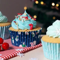 PME CAKE ES S.L. PME Muffinsforme med folie Snemænd - Bagning