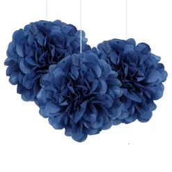 Unique UK Inc t/as Unique Party Pom Pom Mini Mørkeblå Hængende Dekoration - Oppyntning