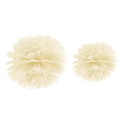 PartyDeco sp. z o.o. Pom Pom Vaniljehvid Hængende Dekoration