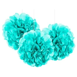 Unique UK Inc t/as Unique Party Pompon Mini Lyseblå Hængende Dekoration - Oppyntning