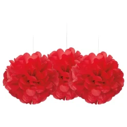 Sale Unique UK Inc t/as Unique Party Pompon Mini Rød Hængende Dekoration