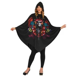 New Fiestas Guirca, S.L Poncho med Hætte Day of the Dead