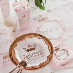 Santex Popcornbægre Princesse Roséguld - Festtilbehør