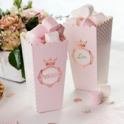 Santex Popcornbægre Princesse Roséguld - Festtilbehør