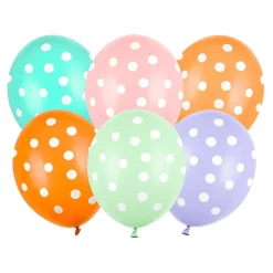 PartyDeco sp. z o.o. Prikkede Balloner Pastelmix - Balloner