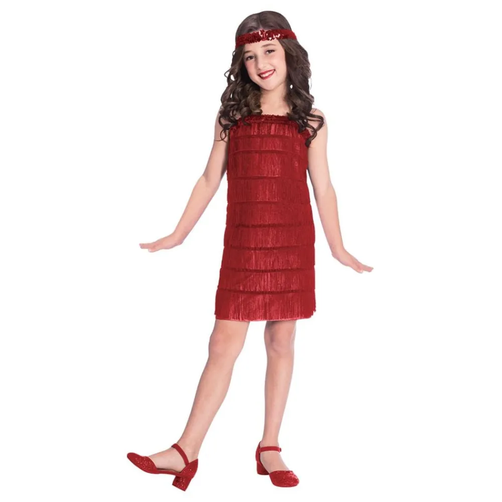 Discount Reithmüller Europe GmbH Rød Flapper Kjole Børnekostume
