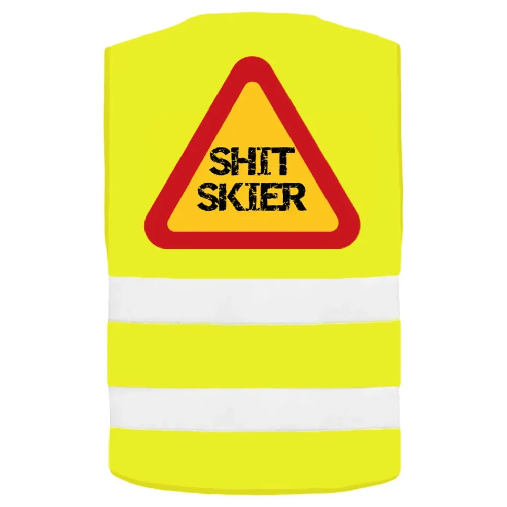 Netshirt Group AB Refleksvest Shit Skier Neongul