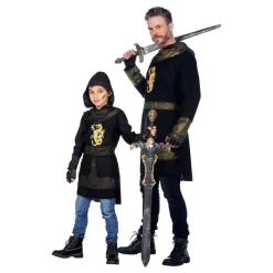 Outlet Wilbers Karnaval B.V. Ridder Sort/Guld Kostume
