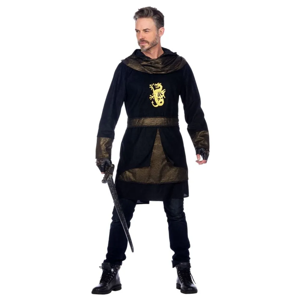 Outlet Wilbers Karnaval B.V. Ridder Sort/Guld Kostume