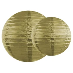 Outlet PartyDeco sp. z o.o. Rispapirlampe Guld
