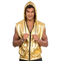 Clearance CHAKS Ærmeløs Hoodie Guld Metallic