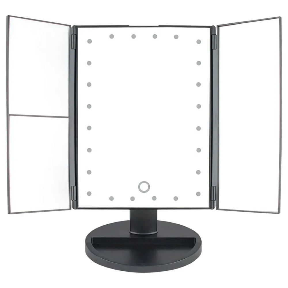 Clearance Partyking AB Sammenklappeligt Touchscreen LED Sminkespejl