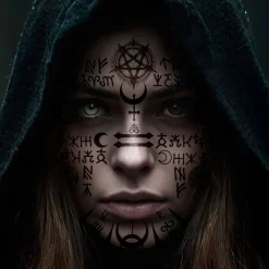 Fiestas Guirca, S.L Satanisk Ansigtstatovering - Sminke