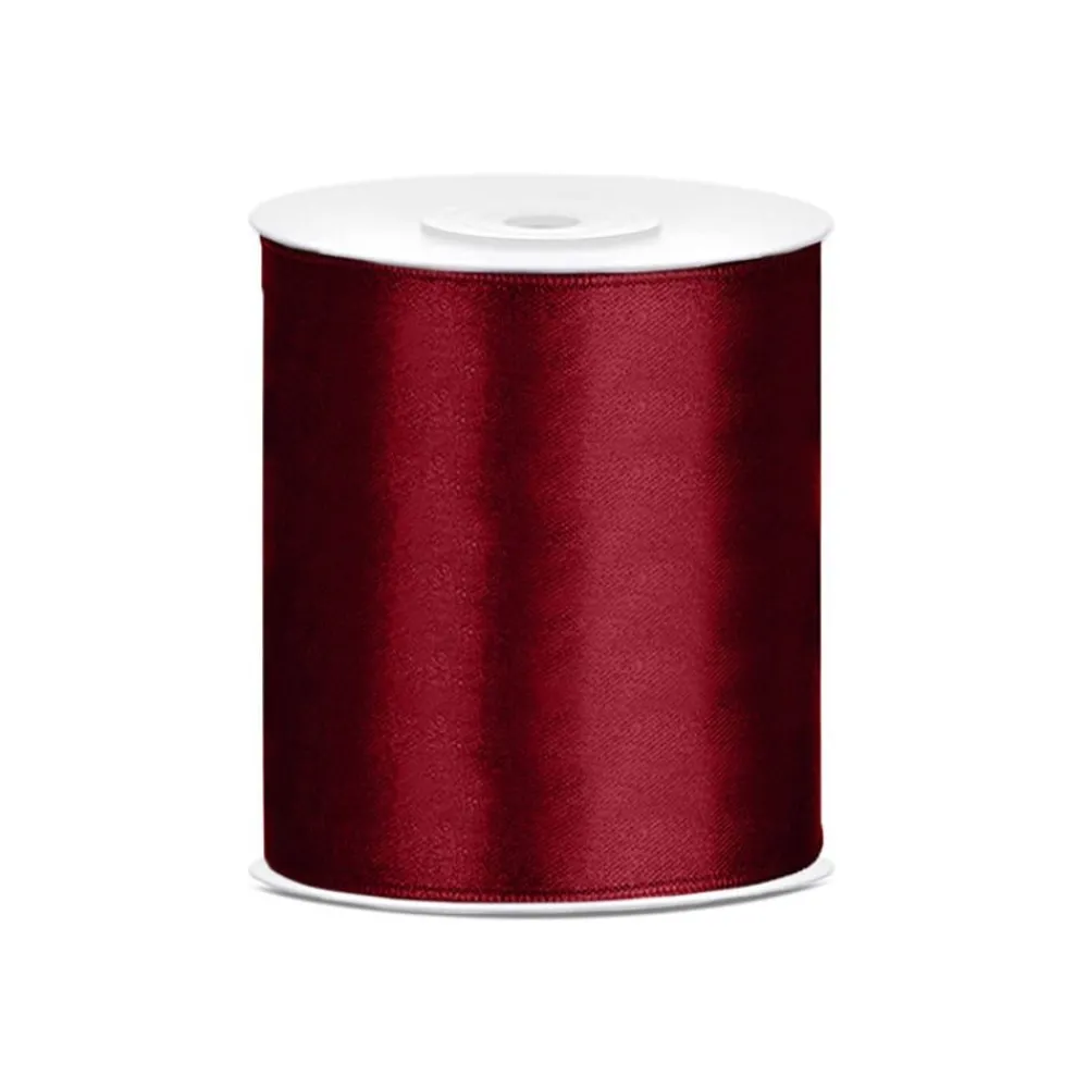 Sale PartyDeco sp. z o.o. Satinbånd Mørkerødt