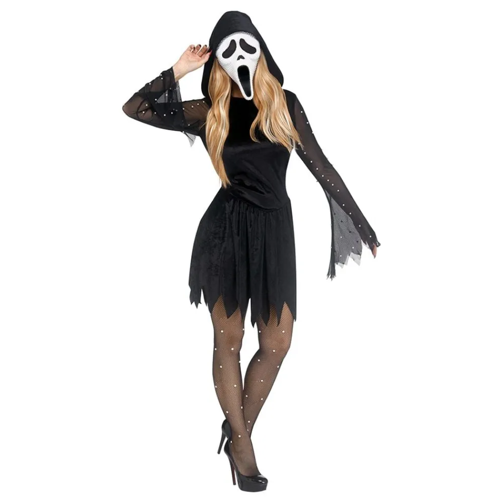 Wicked Costumes Ltd Scream Ghost Face Pearl Kjole Kostume - Udklædningskostumer|Kostumetema