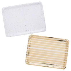 Hot CG Global Products Ltd Serveringsfad Stribet Guld Metallic