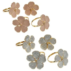 Dynäs Import AB Servietringe i Metall Blomst - Borddækning