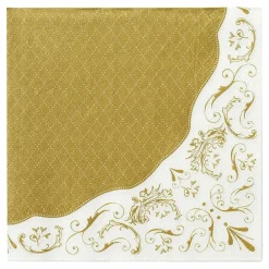 Talking Tables Ltd Servietter Damask Guld/Hvid - Borddækning