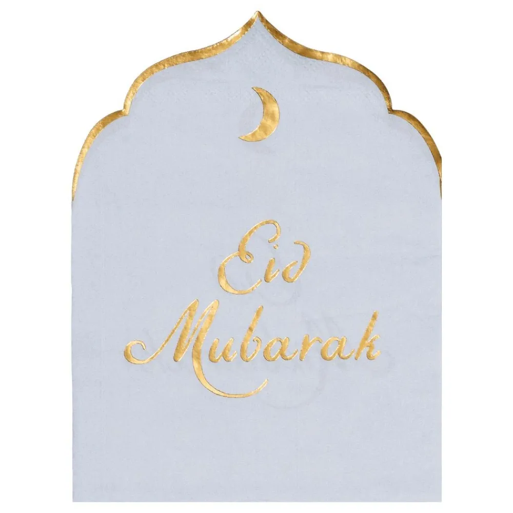 Hot PartyDeco sp. z o.o. Servietter Eid Mubarak Lyseblå